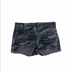 Faded green camo shorts